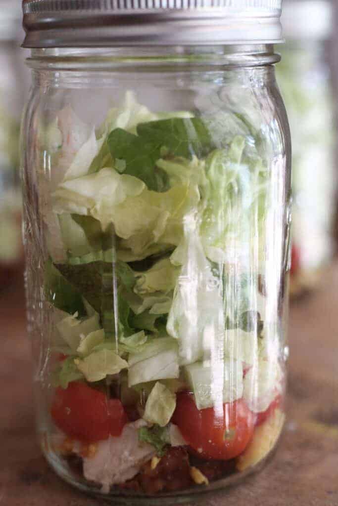 Mason Jar Chopped Wedge Salad