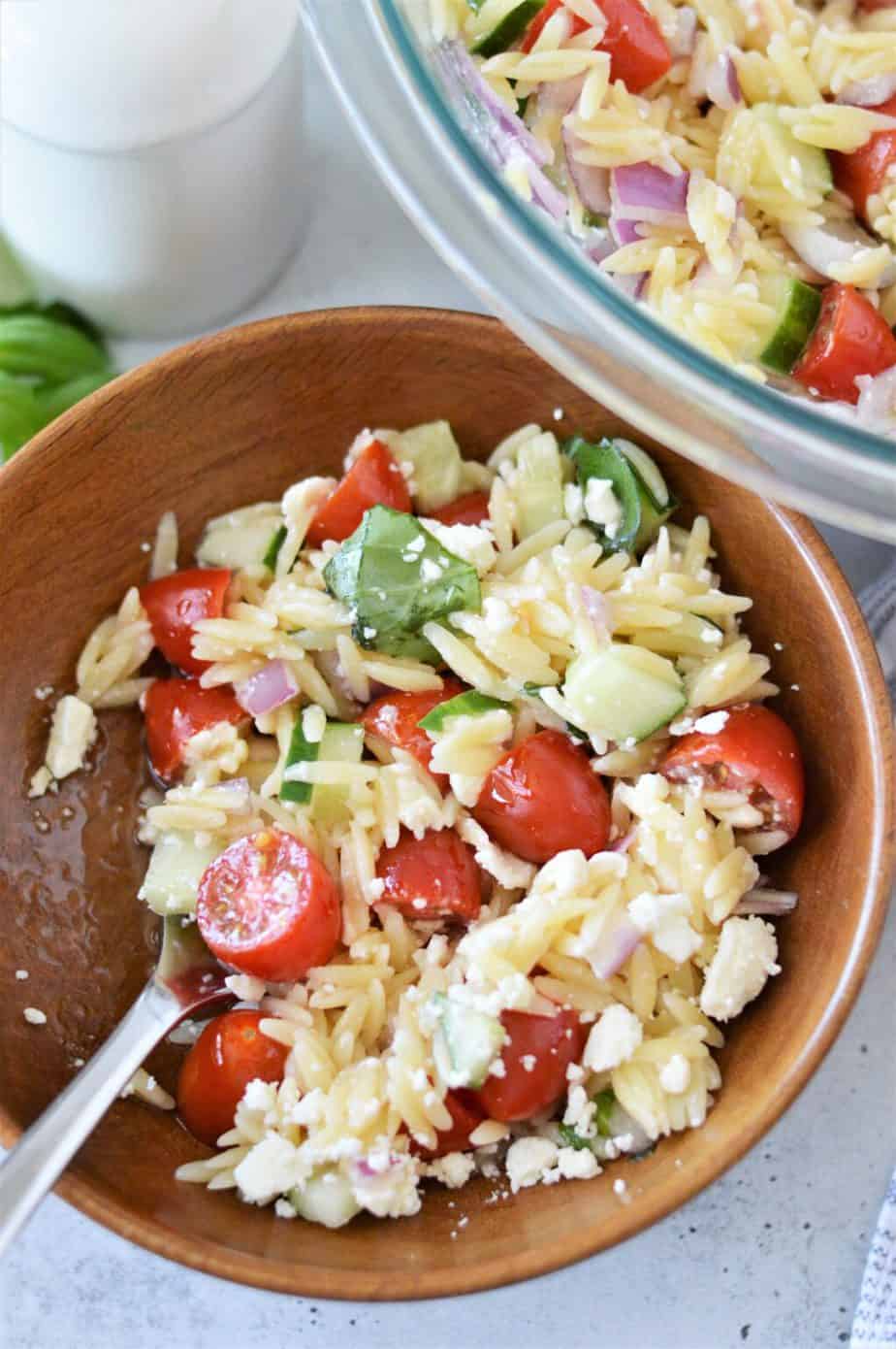 Orzo Pasta Salad Recipe The Vanilla Tulip