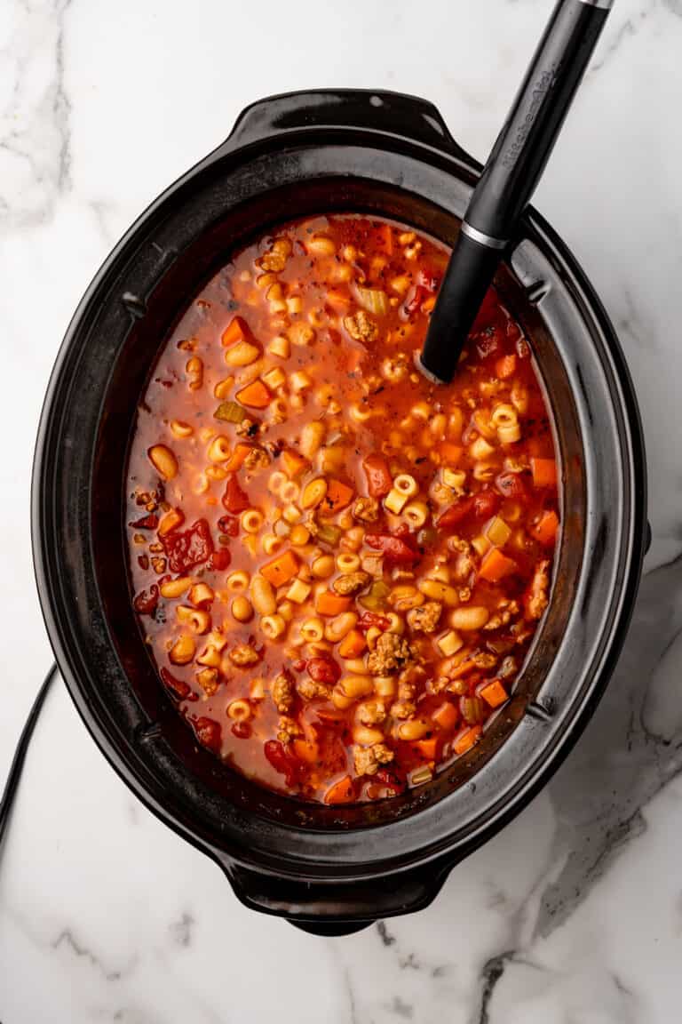 Crockpot Pasta Fagioli Recipe The Vanilla Tulip
