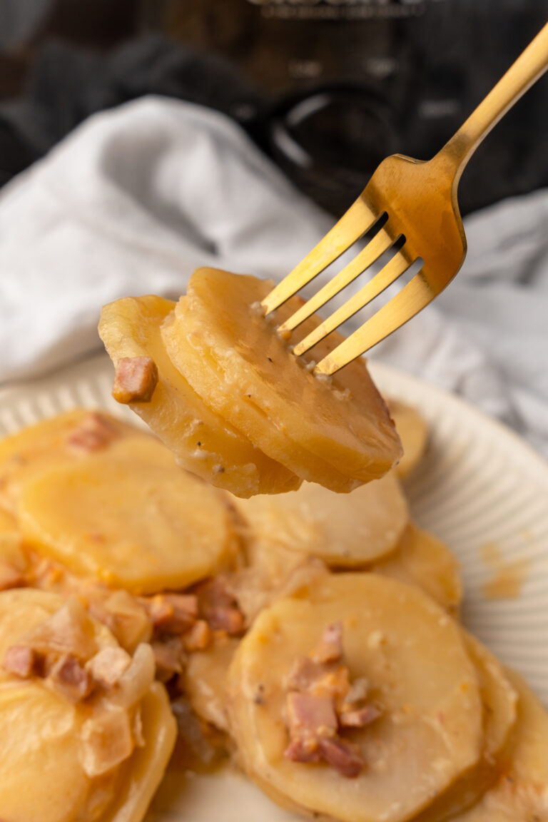 Crockpot Scalloped Potatoes and Ham Recipe The Vanilla Tulip